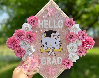 Hello Kitty Inspired Grad Cap Topper, Grad Cap Decoration  display picture 2