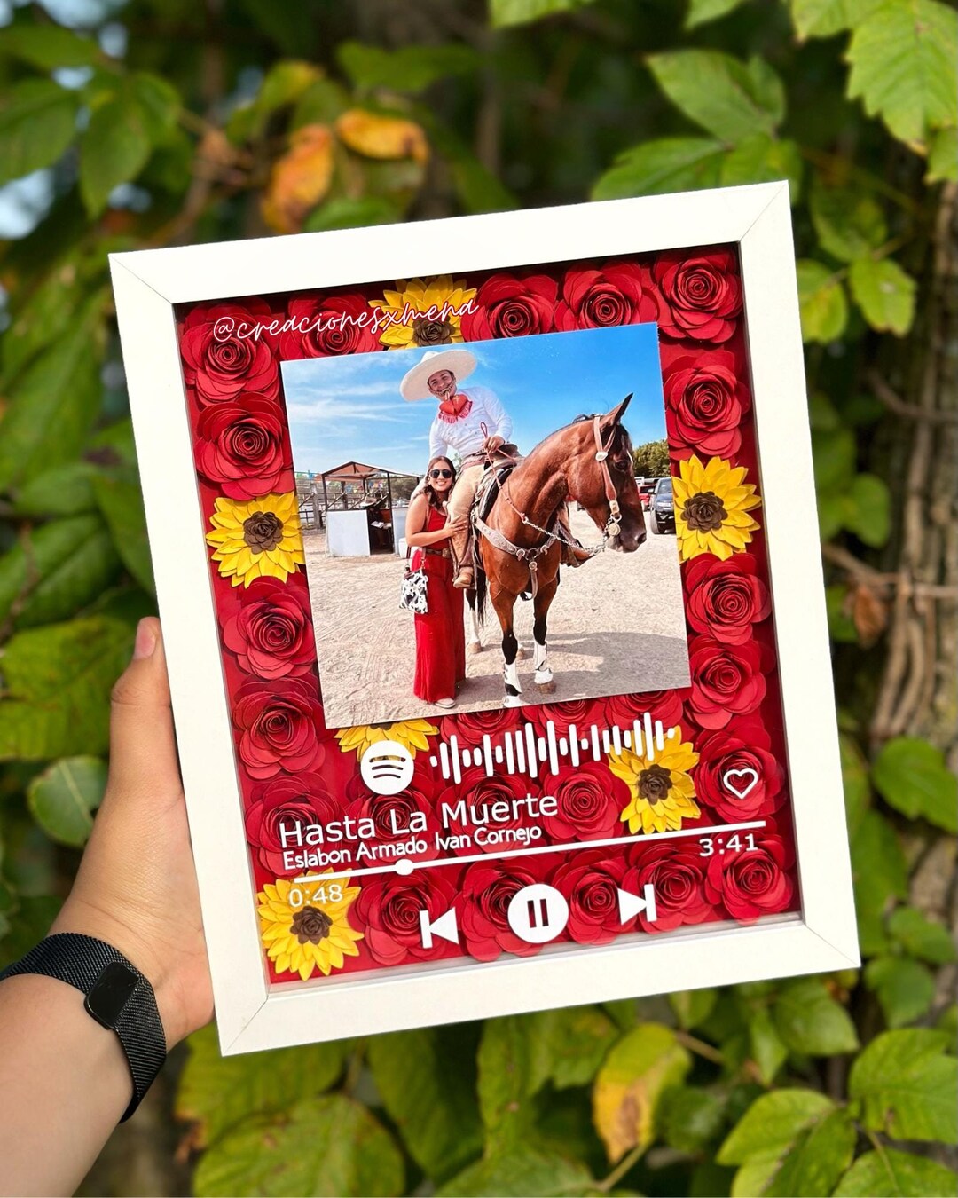 Song Shadow Box With Sunflowers- Personalized Gift, Paper Flower Frame ...