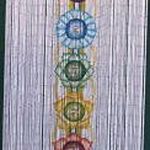 Handmade Chakra String Doorway Curtain Bead Natural Bamboo Beaded Room Divider Wooden Meditation Home Decor