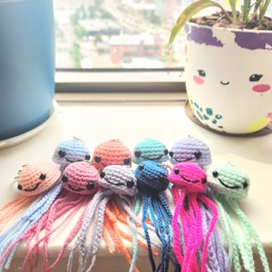 Crocheted Jellyfish Keychains