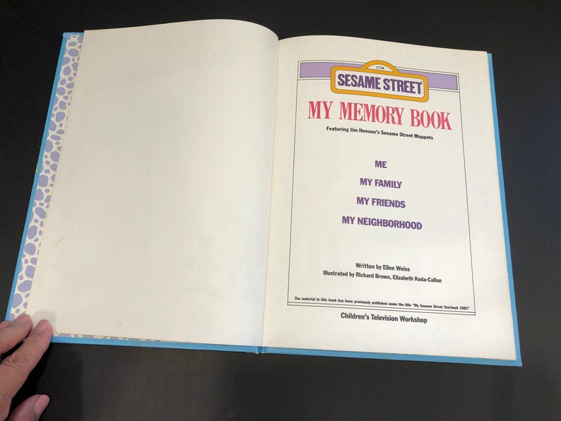 Vintage Sesame Street My Memory Book Journal Etsy