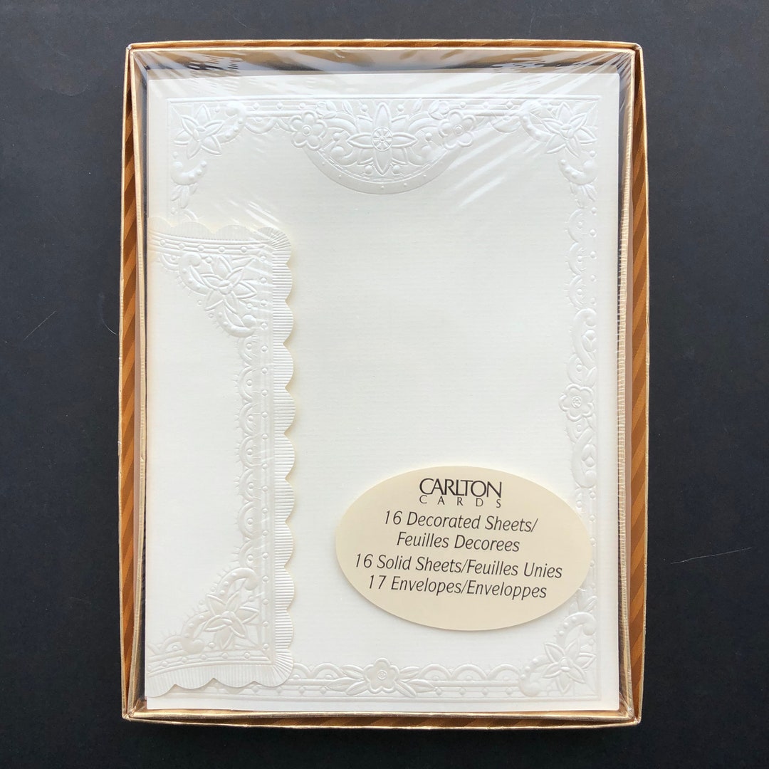 Vintage Carlton Cards Note Paper Stationery Set With Envelopes Etsy