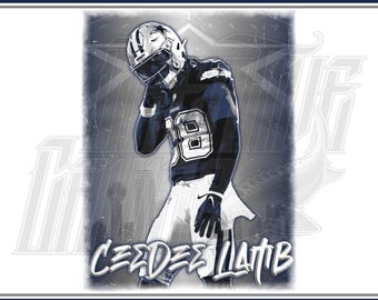 CeeDee Lamb Design, Digital File, PNG, JPG