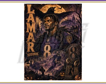 Lamar Jackson | Baltimore Ravens | Halloween Edition | Digital Fan Art | Instant Download