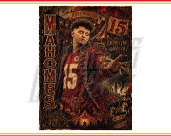 Patrick Mahomes | Kansas City Chiefs | Halloween Edition | Digital Fan Art | Instant Download