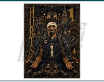 Jalen Hurts | Philadelphia Eagles | Halloween Edition | Digital Fan Art | Instant Download