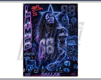 CeeDee Lamb | Dallas Cowboys | Halloween Edition | Digital Fan Art | Instant Download