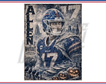 Josh Allen | Buffalo Bills | Halloween Edition | Digital Fan Art | Instant Download