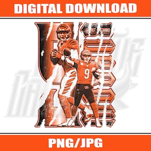 Joe Burrow Design, Digital File, PNG, JPG