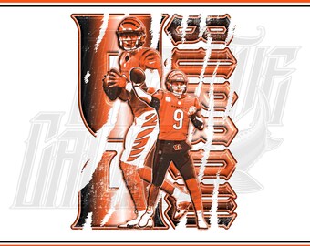 Joe Burrow Design, Arquivo Digital, PNG, JPG