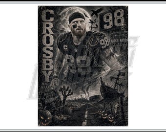 Maxx Crosby | Las Vegas Raiders | Halloween Edition | Digital Fan Art | Instant Download