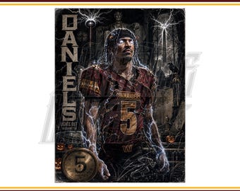 Jayden Daniels | Washington Commanders | Halloween Edition | Digital Fan Art | Instant Download