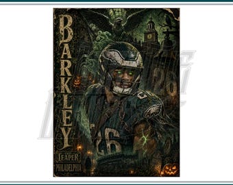 Saquon Barkley | Philadelphia Eagles | Halloween Edition | Digital Fan Art | Instant Download