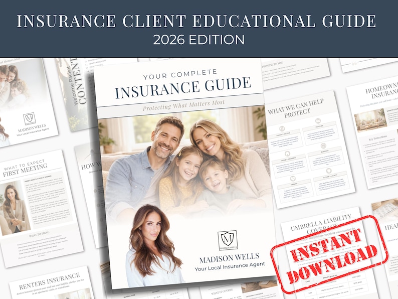 Insurance Client Education Guide — Customizable Canva Template for ...