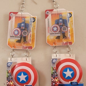 Capitan America Miniverse Earrings