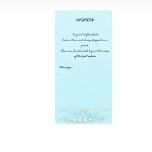 Bracelet avec une carte de message / INFLUENT