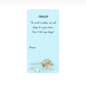 Bracelet avec une carte de message