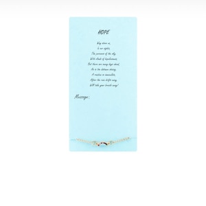 Bracelet avec une carte de message / HOPE