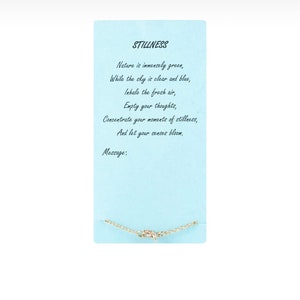 Bracelet avec une carte de message / STILLNESS