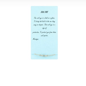 Bracelet avec une carte de message / EVIL EYE