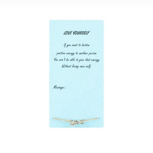 Bracelet avec une carte de message / AIMEZ-VOUS