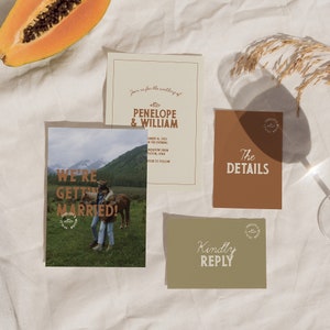 Westernhochzeits-Einladung | Vintage Hochzeitseinladung | Cowboy Hochzeit einladen | Bold Hochzeitseinladungen | Moderne Hochzeitseinladungen