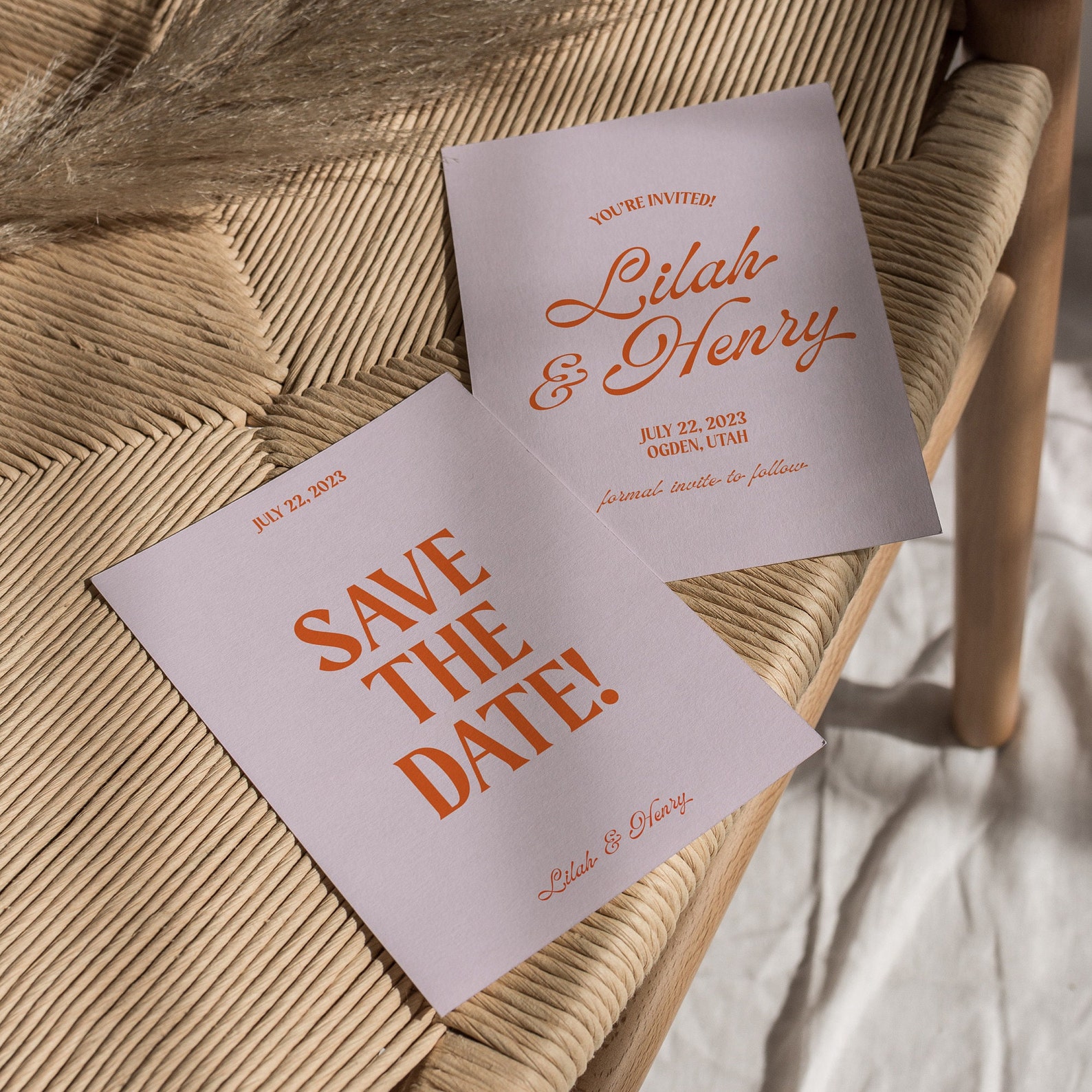 Bold Wedding Invite Retro Wedding Invitation Unique Wedding Invite ...
