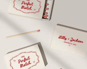 Caja de cerillas para recuerdo / Caja de cerillas para boda / Caja de cerillas personalizada / Caja de cerillas personalizada / Cajas de cerillas para boda