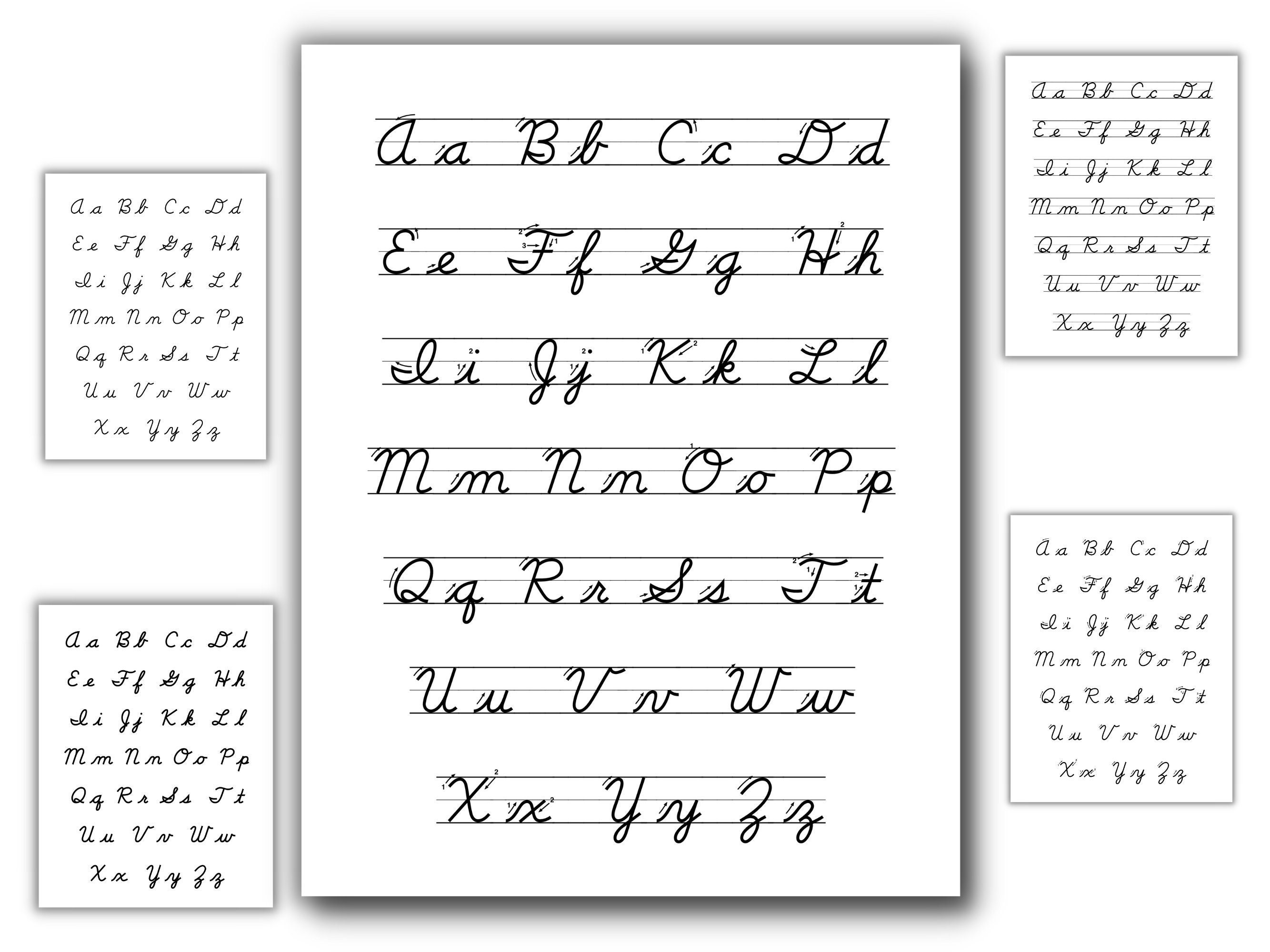 Cursive Lettering Chart // Handwriting Printable // Logic of English ...