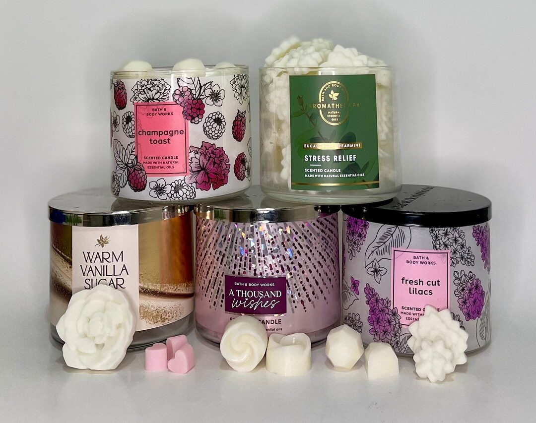 Bath and Body Works Wax Melts Gift Bundle, Strongly Scented, for Use in