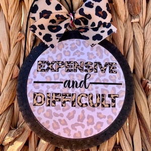 Expensive and difficult freshener, car freshener, freshie leopard and black
