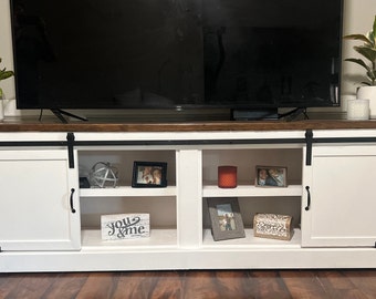 DIY - TV Stand Construction Manual, Digital Download |  Barn Door Media Center | Farmhouse Furniture | Wood, Rustic | Woodworking Manual