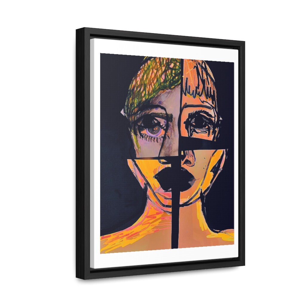 Yellow Collage Lady Abstract Portrait Wall Art | Framed Gallery Canvas Wrap | Limited Edition Canvas Print By Taqwathumbnail