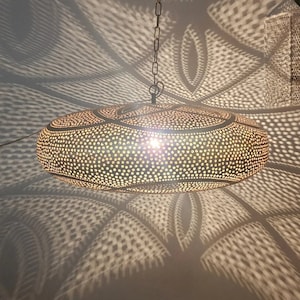 Modern Moroccan Brass Ceiling Light, Elegant Pendant Light