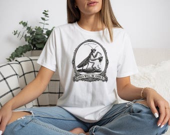 Girls Will Be Girls Sweatshirt, Vintage Mantis Graphic Crewneck, Dark Academia Feminist Shirt, Nature Is Wild Aesthetic Sweater, Gothic Art