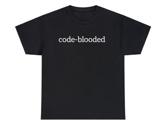 Camiseta divertida con código de sangre: camiseta unisex para programadores adultos, desarrolladores, codificadores y entusiastas de la tecnología con humor geek