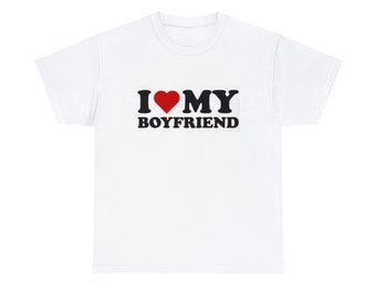 T-shirt en coton surdimensionné J'aime mon petit ami, chemise de citation Dank Meme hors de la poche T-shirt humour dicton drôle Y2k cadeau unisexe tendance