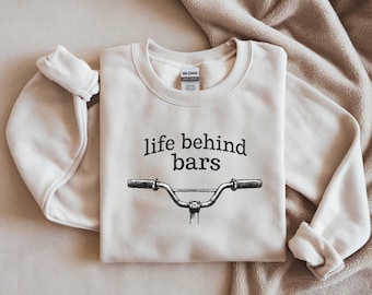 Life Behind Bars Cycling Shirt | Funny Bike Pun Graphic Tee
