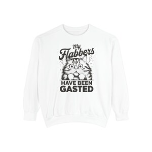 My Flabbers Have Been Gasted Funny Cat Style Unisex Crewneck, Cute Animal Lover Funny Saying Sweater, Comic Style Animal Joke