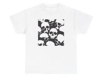 Skulls Tee - Unisex Shirt, Bold Graphic Design, Perfect for Gothic Fashion, Halloween Style, and Unique Gift Ideas for Skull Enthusiasts