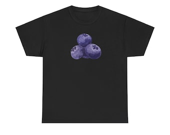 Camiseta de acuarela de arándanos: camiseta unisex, diseño artístico de frutas, regalo perfecto para amantes de la naturaleza y fanáticos de las camisetas con gráficos únicos