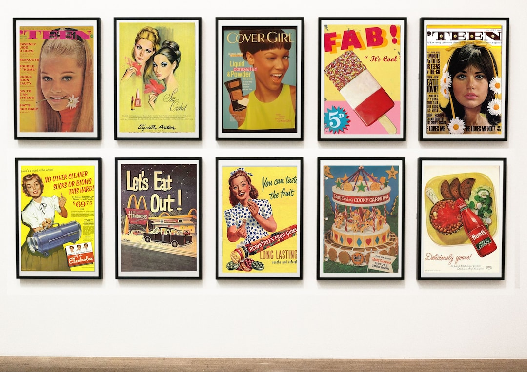 15 Yellow Vintage Posters Wall Decor Digital Download READ ITEM