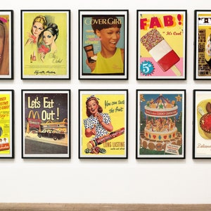 15 Yellow Vintage Posters Wall Decor - Digital Download *READ ITEM DESCRIPTION*