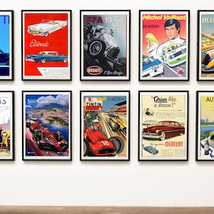 30 Vintage Car Posters Wall Decor - Descarga digital *LEER DESCRIPCIÓN DEL ARTÍCULO*