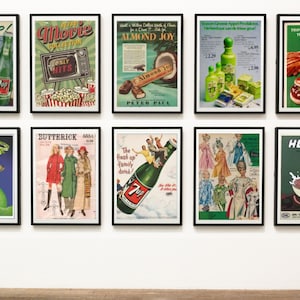 10 Posters Verdes Vintage Decoración Pared - Descarga Digital *LEER DESCRIPCIÓN DEL ARTÍCULO*