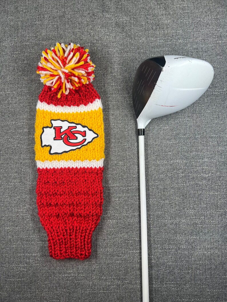 Sports Team Custom Personalized Golf Club Cover, Sports Knit Golf Club