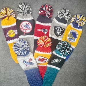 Sports Team Custom Personalized Golf club cover, Sports Knit golf club cover, Driver head covers, Custom driver covers