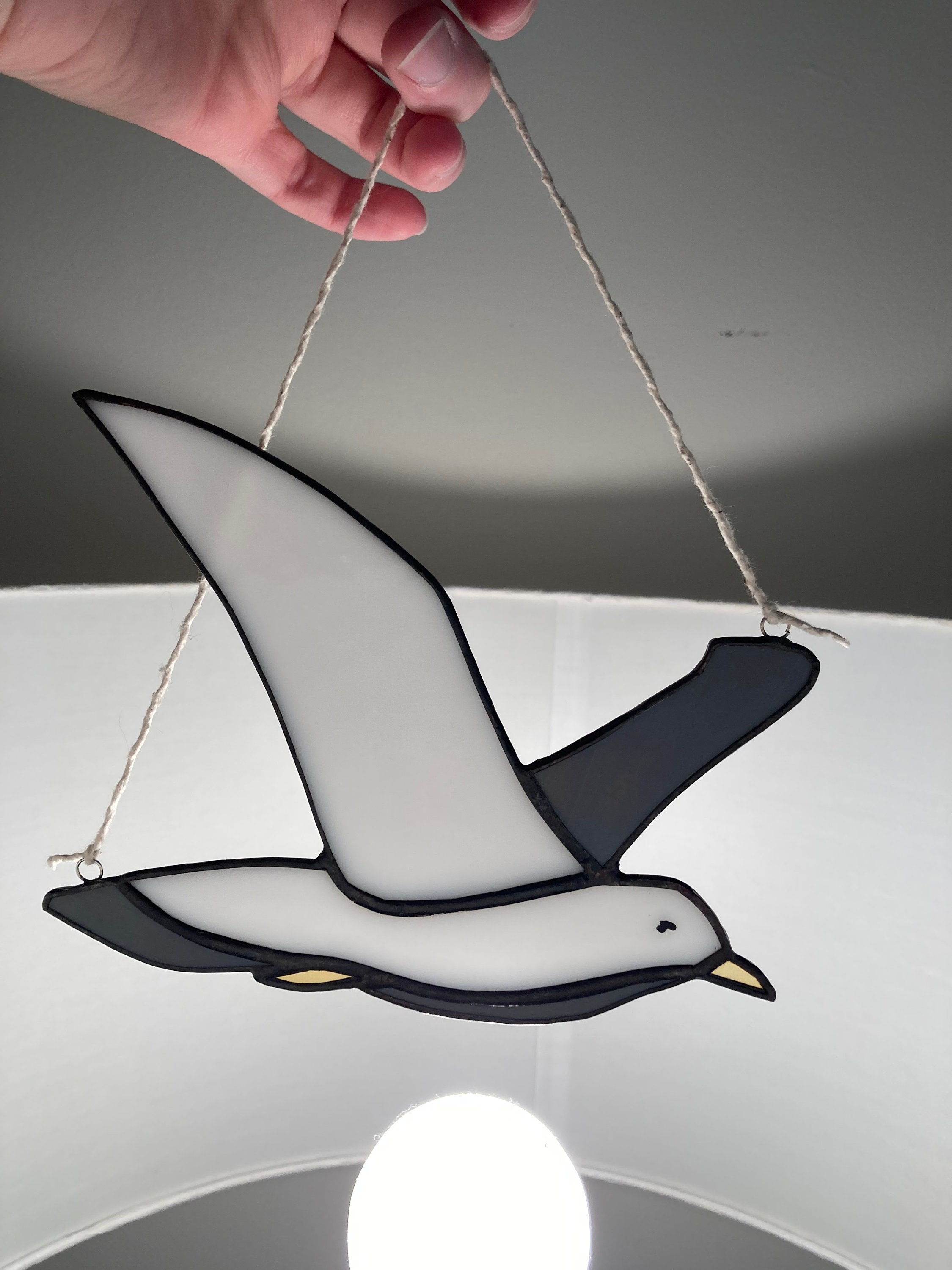 Stained Glass Seagull Suncatcher Etsy