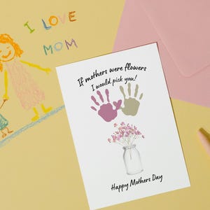 Mother&#39;s Day Printable, Mother&#39;s Day Handprint Art Mothers Day Gift, Mommy Handprint Art, Activity Page, Mothers Day DIY Craft