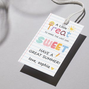 Last Day of School Gift Tag Printable End Of School Year Favor Tags Teacher Appreciation Tag Editable Canva Template